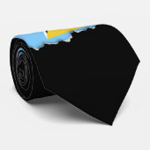 Saint Lucia Flag Stropdas (Opgerold)