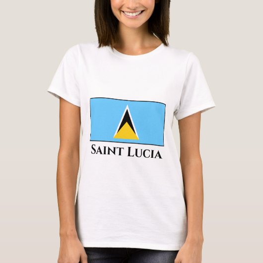 Saint Lucia Flag T-shirt (Voorkant)