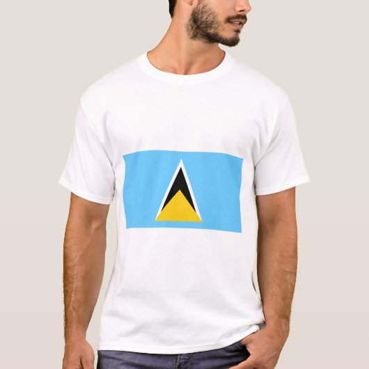 Saint Lucia Flag T-shirt (Voorkant)