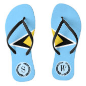 Saint Lucia Flag Teenslippers (Voetbed)