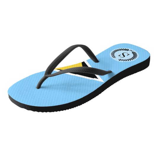 Saint Lucia Flag Teenslippers (Schuin)