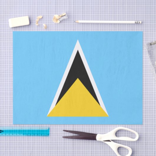 Saint Lucia Flag Tissuepapier (Craft)