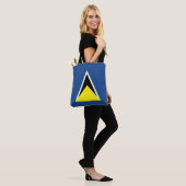 Saint Lucia Flag Tote Bag (Op model)