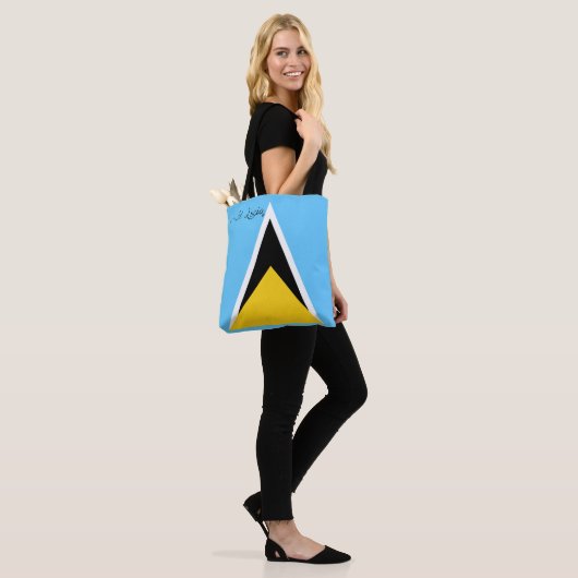 Saint Lucia Flag Tote Bag (Op model)