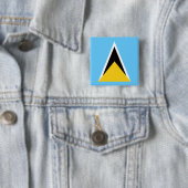 Saint Lucia Flag Vierkante Button 5,1 Cm (In situ)