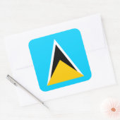 Saint Lucia Flag Vierkante Sticker (Envelop)