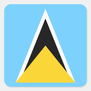 Saint Lucia Flag Vierkante Sticker