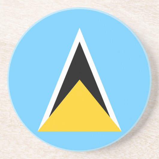 Saint Lucia Flag Zandsteen Onderzetter (Voorkant)