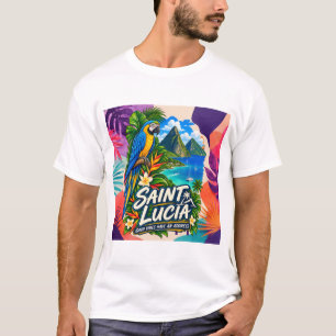 Saint Lucia Good Vibes Have an Address T-Shirt