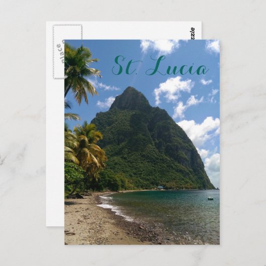 Saint Lucia Gros Piton Briefkaart (Voorkant / Achterkant)