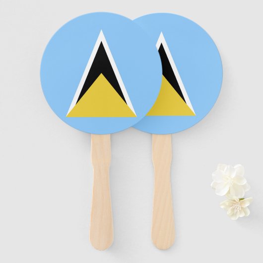 Saint Lucia Handwaaier (Voorkant en achterkant)