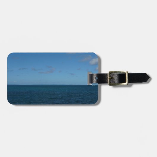 Saint Lucia Horizon Blue Ocean Bagagelabel (Voorkant horizontaal)