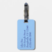 Saint Lucia Horizon Blue Ocean Bagagelabel (Achterkant verticaal)