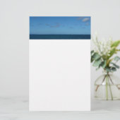 Saint Lucia Horizon Blue Ocean Briefpapier (Staand voorkant)