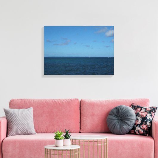 Saint Lucia Horizon Blue Ocean Canvas Afdruk (Insitu (Woonkamer))
