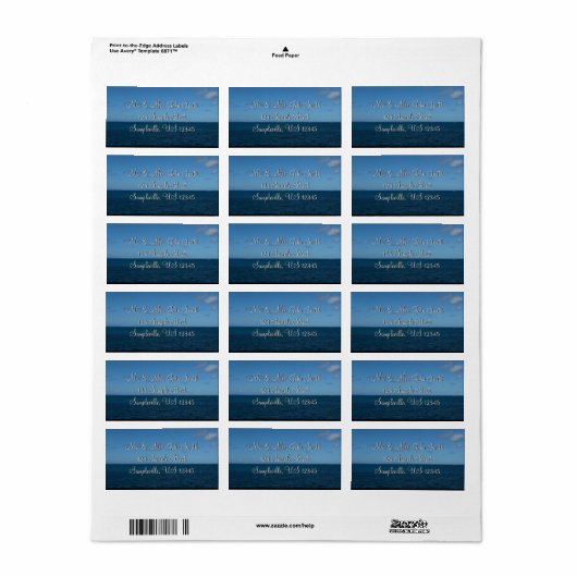 Saint Lucia Horizon Blue Ocean Etiket (Full Sheet)