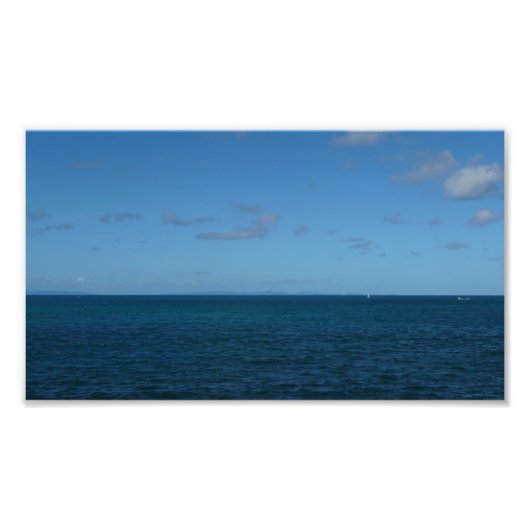 Saint Lucia Horizon Blue Ocean Foto Afdruk (Voorkant)