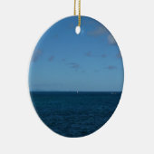 Saint Lucia Horizon Blue Ocean Keramisch Ornament (Rechts)