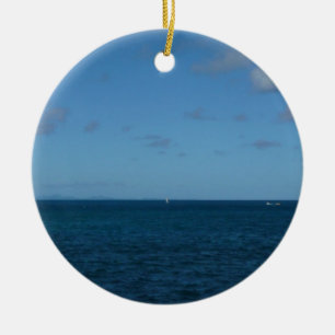 Saint Lucia Horizon Blue Ocean Keramisch Ornament