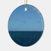 Saint Lucia Horizon Blue Ocean Keramisch Ornament (Links)