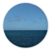 Saint Lucia Horizon Blue Ocean Keramische Knop (Voorkant)