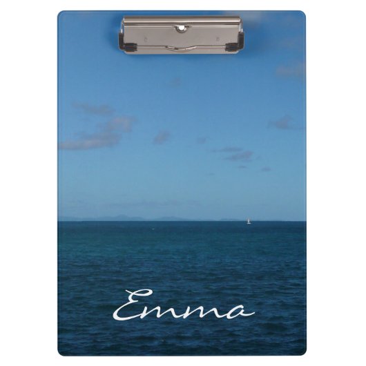 Saint Lucia Horizon Blue Ocean Klembord (Voorkant)