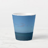 Saint Lucia Horizon Blue Ocean Latte Mok (Voorkant)