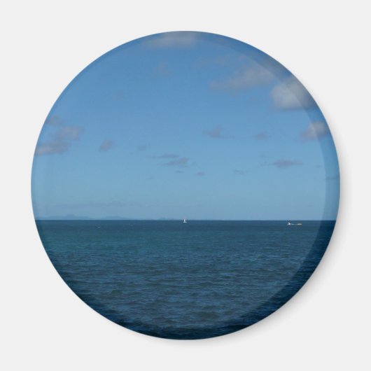 Saint Lucia Horizon Blue Ocean Magneet (Voorkant)