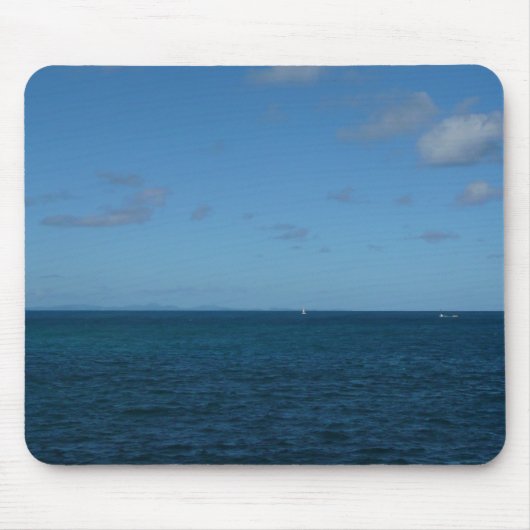Saint Lucia Horizon Blue Ocean Muismat (Voorkant)