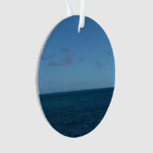 Saint Lucia Horizon Blue Ocean Ornament (voorkant)