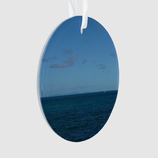 Saint Lucia Horizon Blue Ocean Ornament (voorkant)