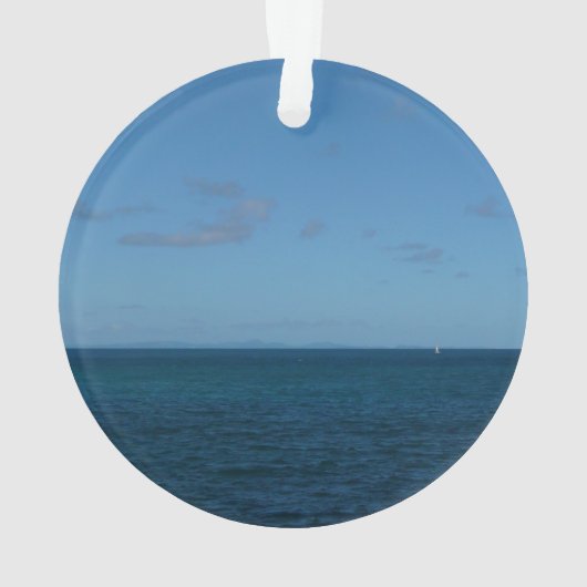 Saint Lucia Horizon Blue Ocean Ornament (achterkant)