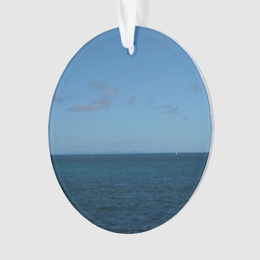 Saint Lucia Horizon Blue Ocean Ornament (voorkant)
