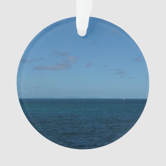 Saint Lucia Horizon Blue Ocean Ornament (voorkant)