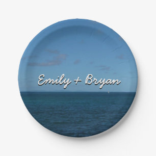 Saint Lucia Horizon Blue Ocean Papieren Bordje