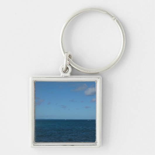 Saint Lucia Horizon Blue Ocean Sleutelhanger (Voorkant)