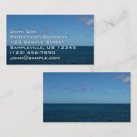 Saint Lucia Horizon Blue Ocean Visitekaartje (Voorkant / Achterkant)