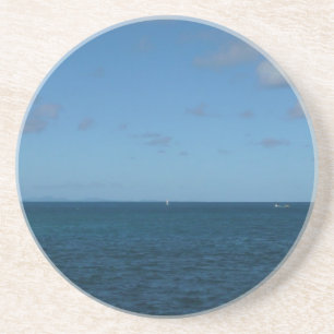 Saint Lucia Horizon Blue Ocean Zandsteen Onderzetter