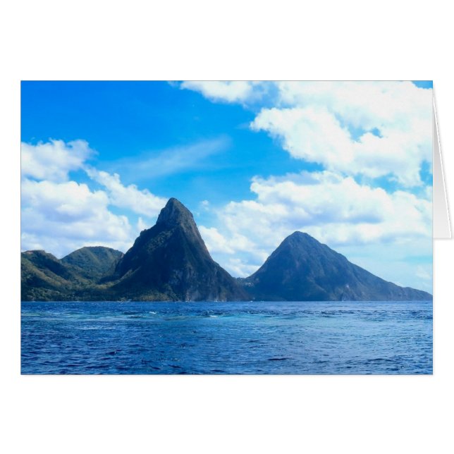 Saint Lucia-kaart (Voorkant Horizontaal)