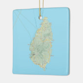 Saint Lucia Kaart Kerstmis Keramisch Ornament (Links)