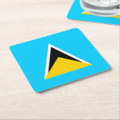 Saint Lucia Kartonnen Onderzetters (Schuin)