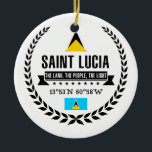 Saint Lucia Keramisch Ornament<br><div class="desc">Saint Lucia</div>