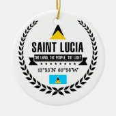 Saint Lucia Keramisch Ornament (Voorkant)