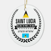Saint Lucia Keramisch Ornament (Links)