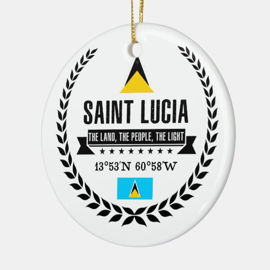 Saint Lucia Keramisch Ornament (Links)