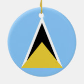 Saint Lucia Keramisch Ornament (Achterkant)