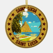 Saint Lucia Keramisch Ornament (Voorkant)