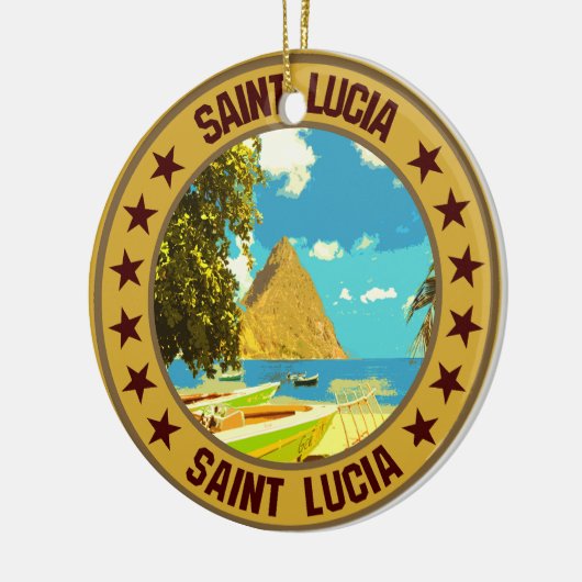 Saint Lucia Keramisch Ornament (Links)