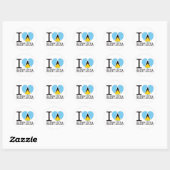 Saint Lucia Love v2 Ronde Sticker (Vel)