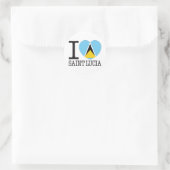 Saint Lucia Love v2 Ronde Sticker (Tas)